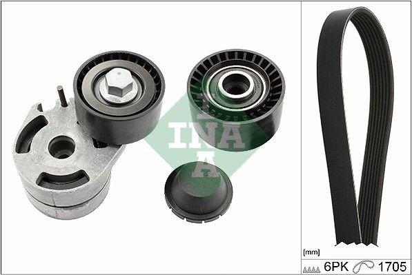 INA Ķīļrievu siksnu komplekts 529 0012 10 INA 529 0012 10 Ķīļrievu siksnu komplekts Mazda 6 GG lēti