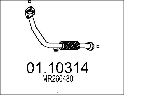 MTS Tubo gas scarico 01.10314 MTS 01.10314 Tubo gas scarico