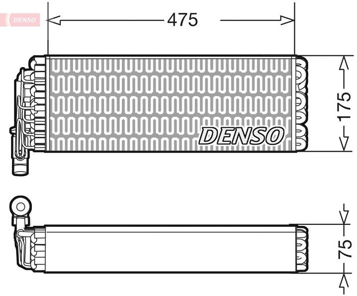 DENSO Evaporador, ar condicionado DEV12003 Radiador de ar condicionado DENSO Ford USA MUSTANG DEV12003