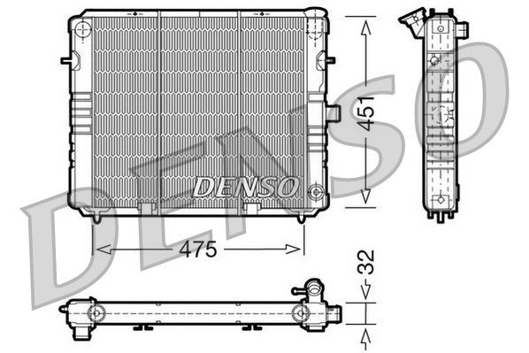 DENSO Radiateur DRM20074 DENSO DRM20074 Radiator Rekord E1 Sedan originele prijs