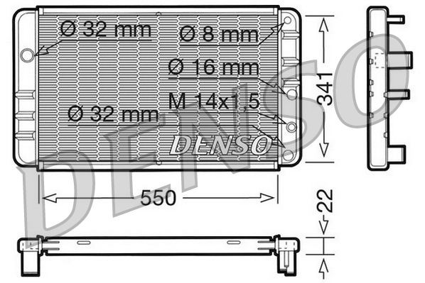 DENSO Radiateur du moteur DRM33013 Volvo S80 Module de refroidissement DENSO DRM33013