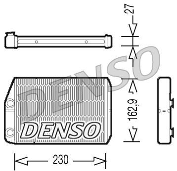 DENSO Siltummainis, Salona apsilde DRR09034 Salona apsildes radiators DENSO FORD DRR09034