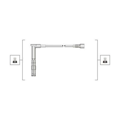 Augstsprieguma vadu komplekts MAGNETI MARELLI 941319170100 MAGNETI MARELLI 941319170100 Svečvadi MERCEDES-BENZ SPRINTER 2006