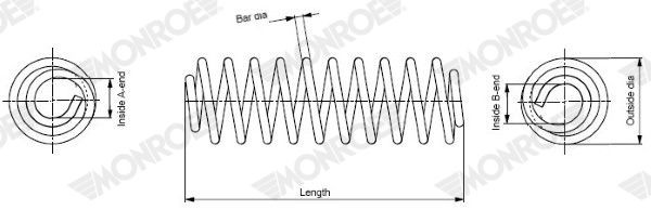 MONROE Ελατήρια ανάρτησης SP0106 MONROE SP0106 Ελατήρια ανάρτησης Daewoo Espero KLEJ γνήσια τιμες
