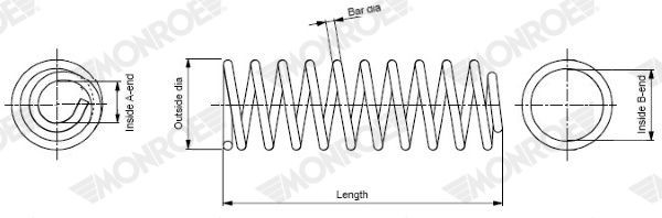 Vedru MONROE SP0910 MONROE SP0910: Vedrud Seat LEON 2004