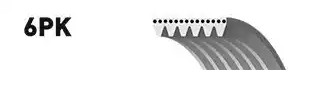 SNR Correia trapezoidal estriada CA6PK1080 Correia trapezoidal em v SNR Alfa Romeo 75 CA6PK1080