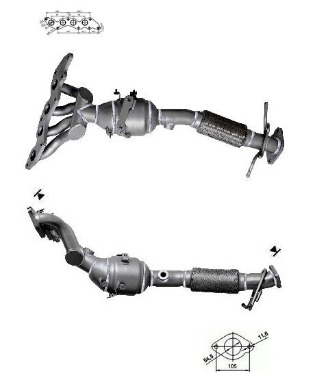 Catalyseur VEGAZ MZK-910 VEGAZ MZK-910 Pré catalyseur MAZDA 3 2003