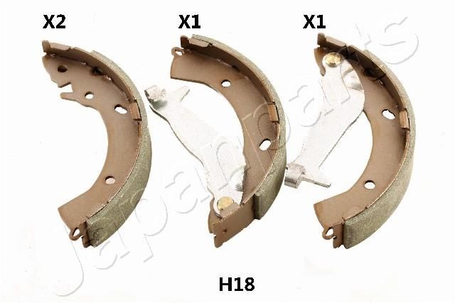 JAPANPARTS Sada brzdových čeľustí GF-H18AF GF-H18AF Sada brzdových čeľustí HYUNDAI KONA JAPANPARTS