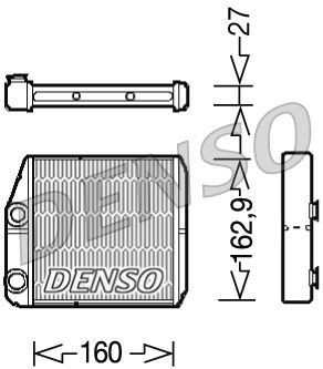DENSO Varmeapparat register DRR09035 Varmeveksler DENSO 126 DRR09035 billige