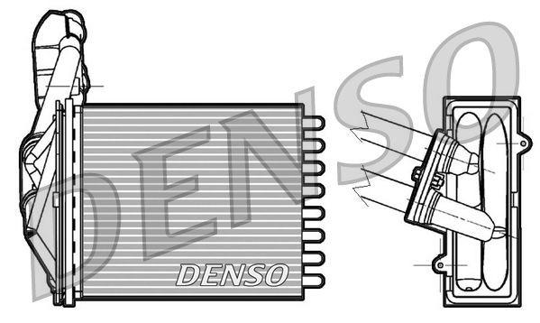 DENSO Wärmetauscher DRR09042 Wärmetauscher Innenraumheizung DENSO TOURNEO COURIER DRR09042 günstig