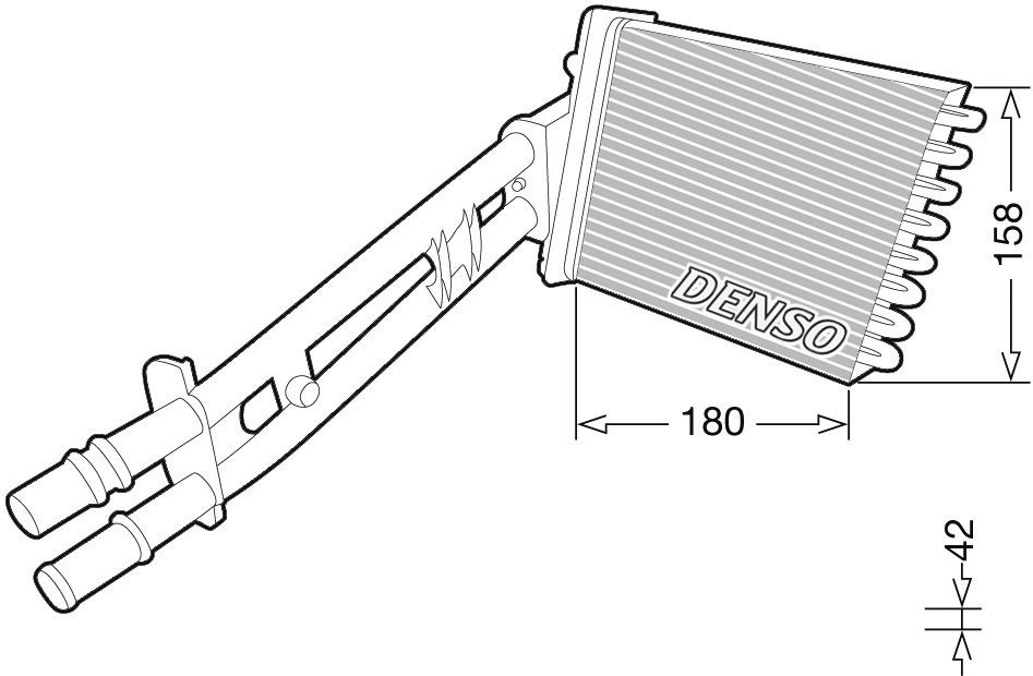DENSO Heater matrix DRR09043 Dodge DURANGO DENSO heater matrix DRR09043
