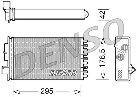 DENSO Wärmetauscher DRR12022 Innenraum-Wärmetauscher DENSO TOURNEO COURIER DRR12022 günstig