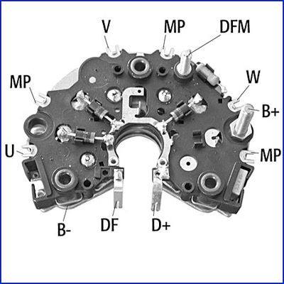 HITACHI Tasasuuntain, generaattori 139456 HITACHI Laturin osat HYUNDAI 139456