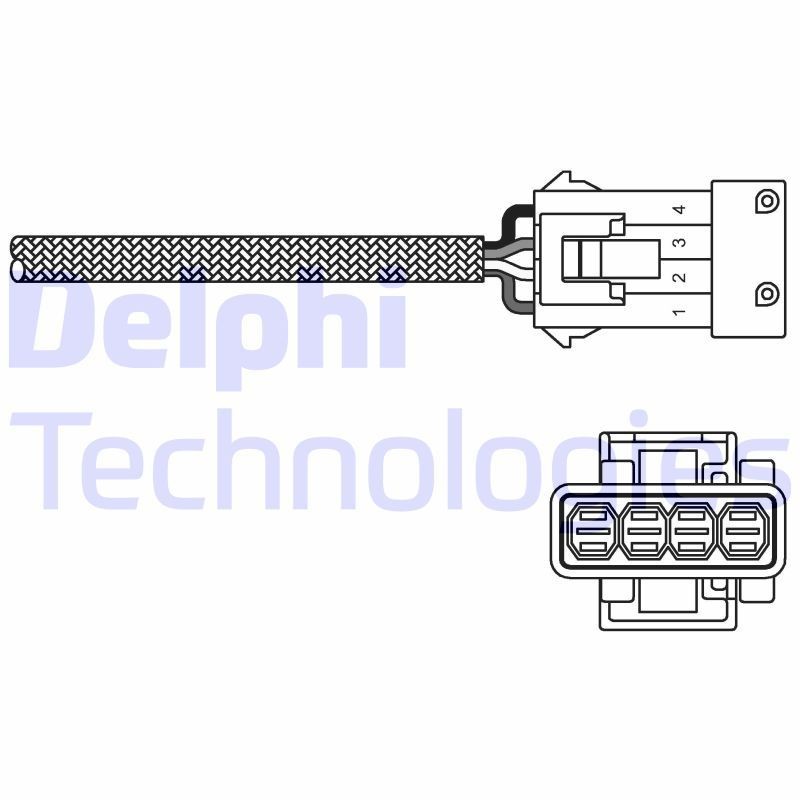 DELPHI Lambdasond ES20255-12B1 DELPHI ES20255-12B1 Lambdasond (NOx, O2) Porsche 911 993 original