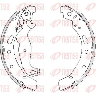 Piduriklotside komplekt REMSA 4242.00 REMSA 4242.00 Trummelpiduriklotsid eesmine ja tagumine Mazda 2 2015