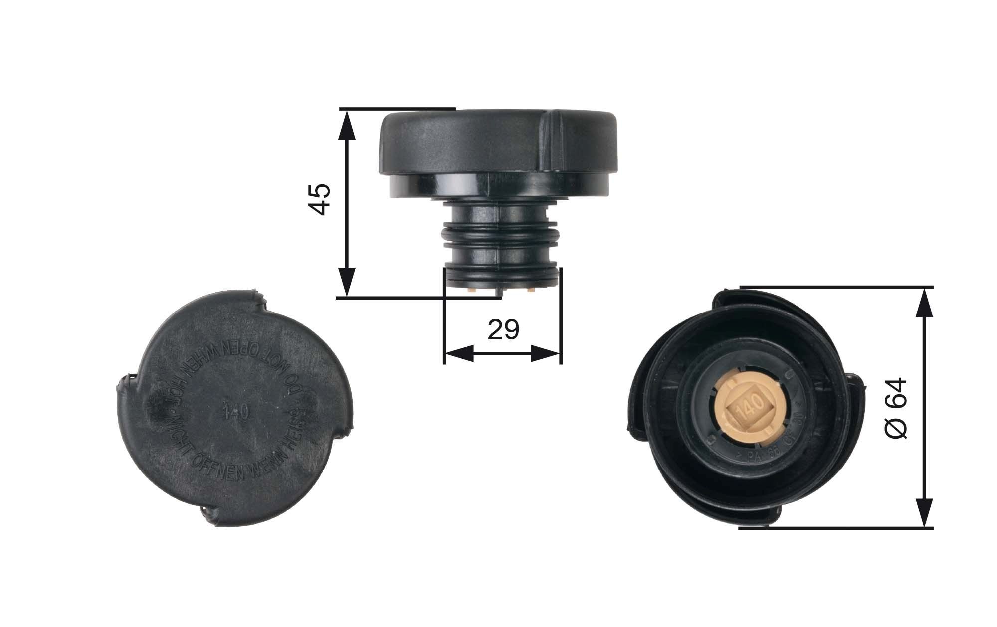 GATES Expansion tank cap RC207 GATES RC207 genuine Land Rover Discovery 2 expansion tank cap price