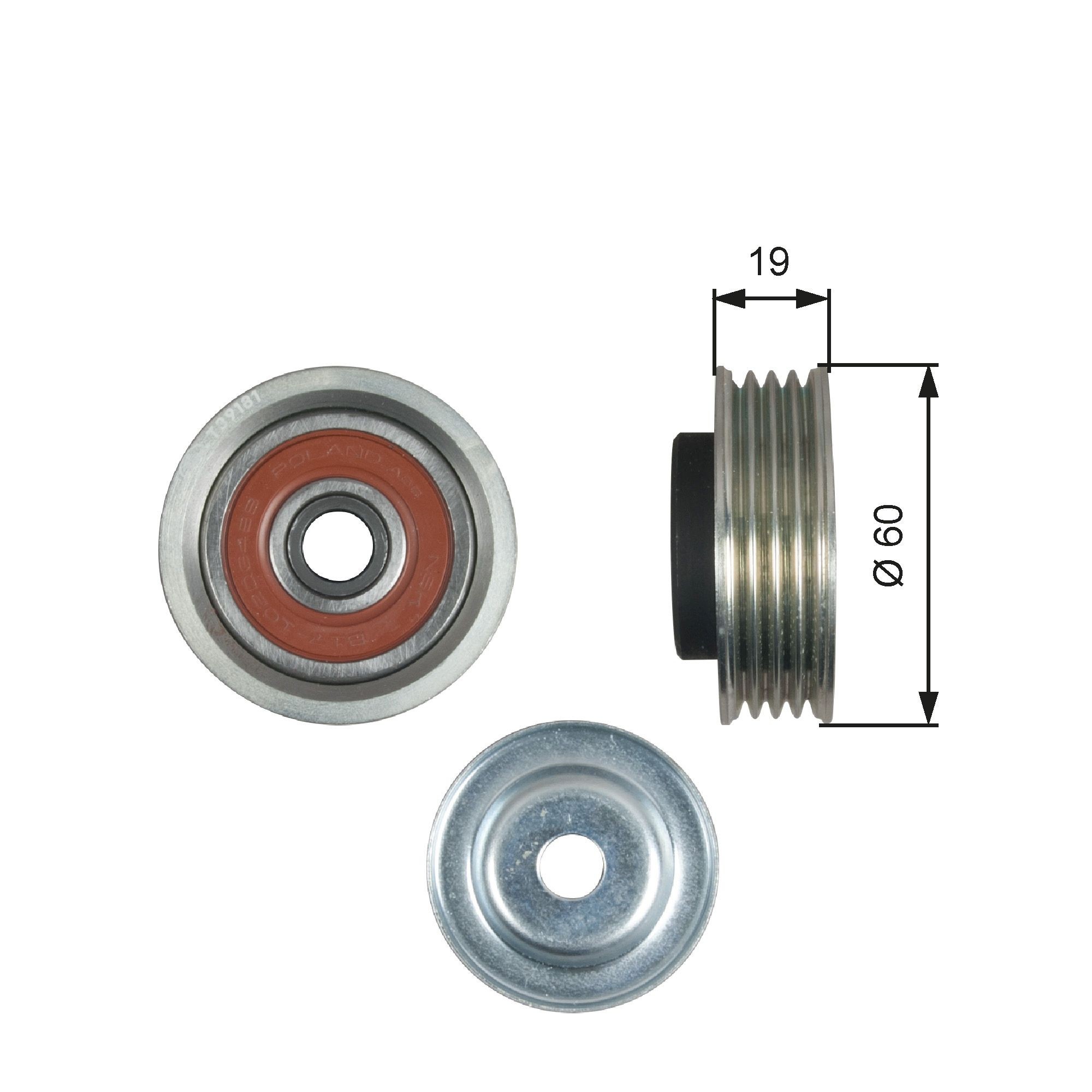 Spanrol, poly V-riem GATES T39181 GATES DriveAlign T39181 Spanrol multiriem SUZUKI IGNIS 2011