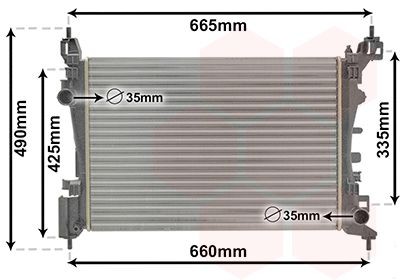 Radiateur du moteur VAN WEZEL 37002574 VAN WEZEL 37002574 Radiateur liquide de refroidissement OPEL CORSA 2017