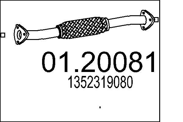MTS Tubo gas scarico 01.20081 01.20081 Tubo gas scarico MTS CITROËN XM costo