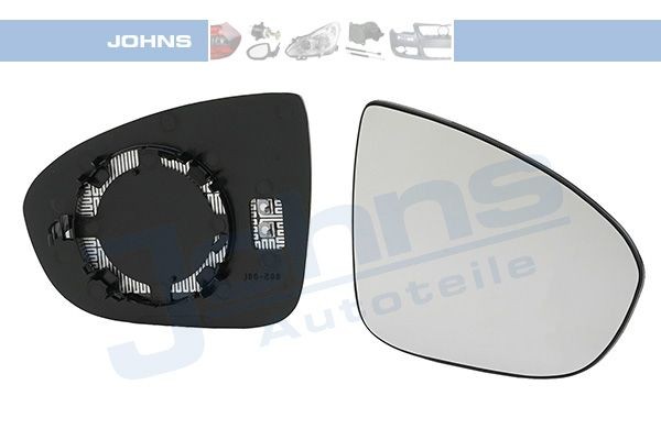 Vetro specchio, specchio esterno JOHNS 55 66 38-81 JOHNS 55 66 38-81 Vetro specchietto retrovisore OPEL MERIVA 2017