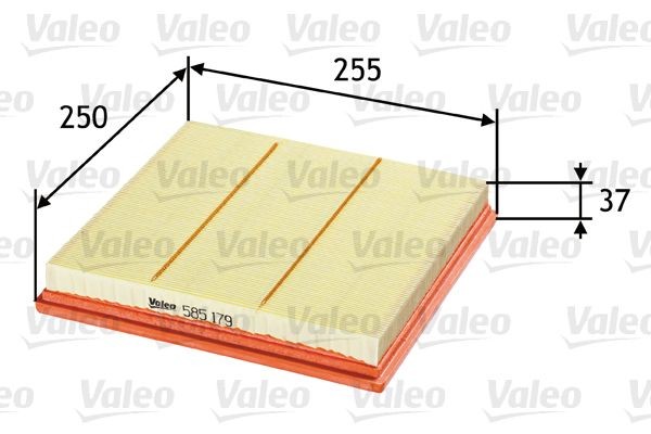 VALEO Luftfilter 585179 Luftfilter VALEO IMPALA 585179 billige