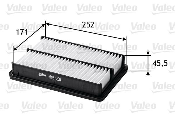 VALEO Luchtfilter 585201 Luchtfilter VALEO VENGA 585201 goedkoop