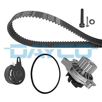 DAYCO Registerreimsett med vannpumpe KTBWP3430 DAYCO KTBWP3430 Registerreimsett med vannpumpe VW Transporter T4 Van (70A, 70H, 7DA, 7DH) 2.0 84 hk 1996