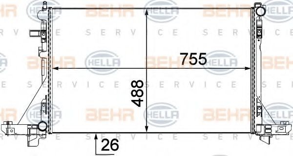HELLA Ψυγείο, ψύξη κινητήρα 8MK 376 737-104 8MK 376 737-104 Ψυγειο νερου NISSAN PRIMERA HELLA