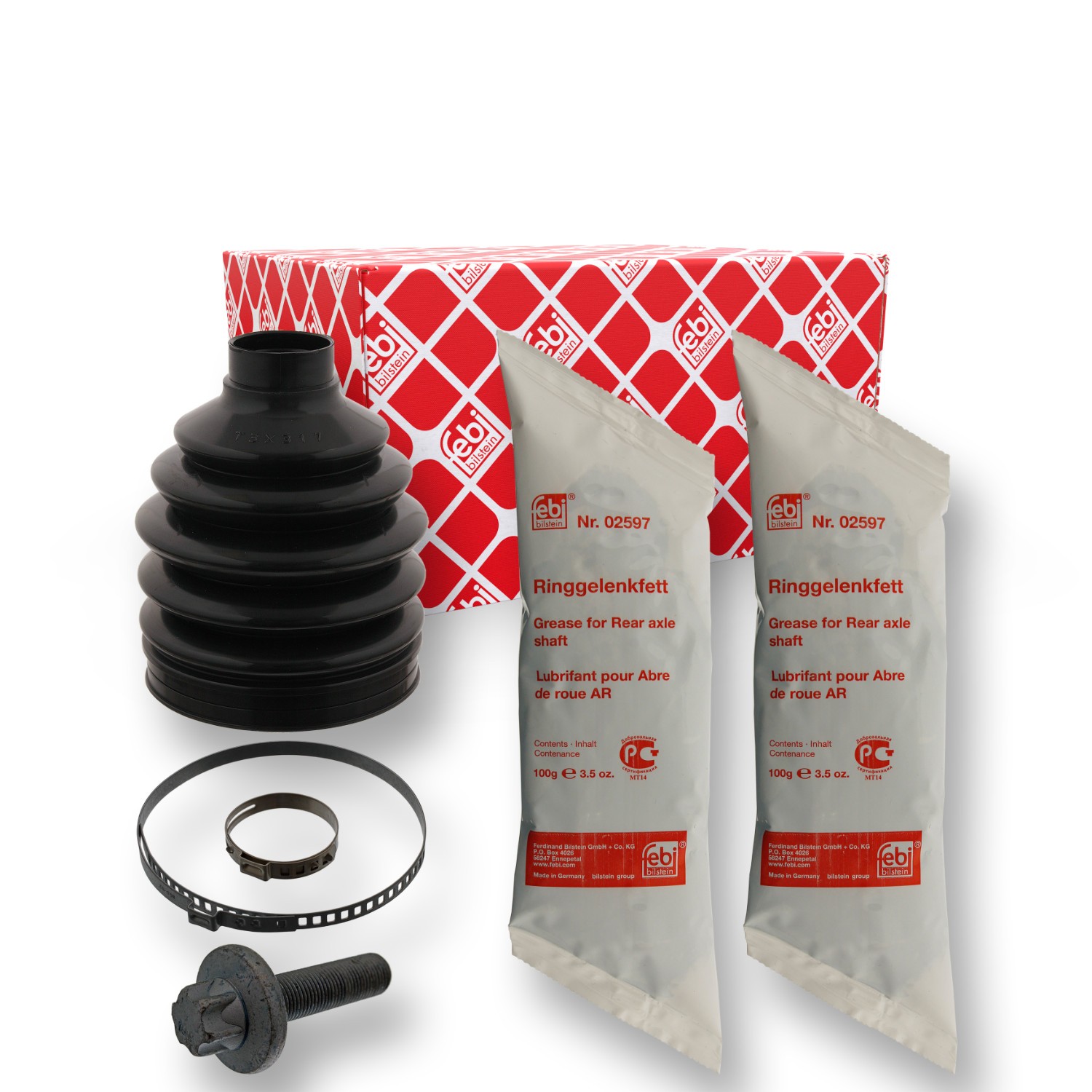 FEBI BILSTEIN Asmanchetten set 43449 FEBI BILSTEIN 43449 Aandrijfashoes Mercedes W212 originele prijs