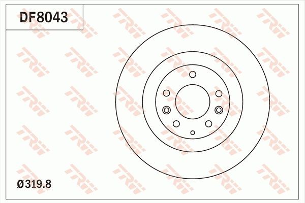 TRW Remschijf DF8043 DF8043 Sportremschijven FORD USA F-350 TRW