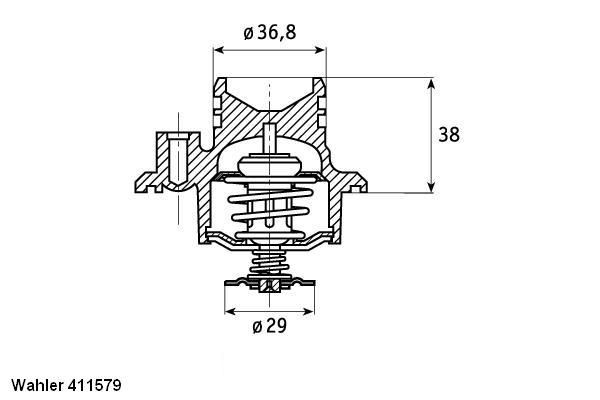 WAHLER Termostat, kylvätska 411579.92D 411579.92D WAHLER termostathus Opel ZAFIRA