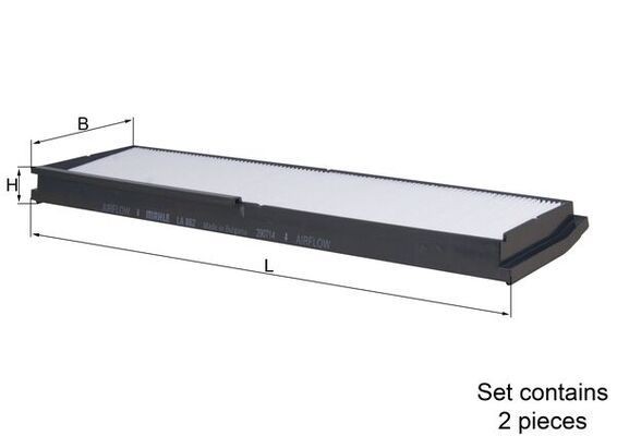 MAHLE Kupefilter LA 862/S MAHLE LA862/S Pollenfilter Mercedes A124 pris