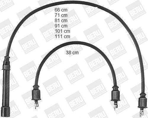 BERU Augstsprieguma vadu komplekts ZEF352 ZEF352 Svečvadi BERU BMW 4. Sērija