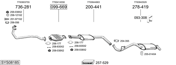 BOSAL Σωλήνας εξάτμισης 733-203 733-203 Σωλήνες εξάτμισης HONDA CR-V BOSAL