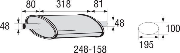 BOSAL Mittelschalldämpfer, Universal 248-158 Sportabgasanlagen BOSAL Nissan NV300 248-158