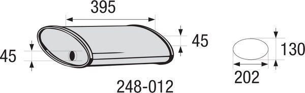 BOSAL Midtre eksospotte, universell 248-012 248-012 BOSAL Sportseksosanlegg Chevrolet billige