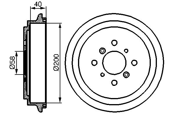 BOSCH Brake drum 0 986 477 141 BOSCH 0 986 477 141 Suzuki Liana ER brake drum rear and front price
