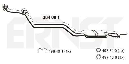 ERNST Front Silencer 384001 ERNST 384001 Mercedes S124 front silencer price