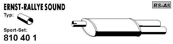 ERNST Sportdemper 810401 ERNST 810401 Sportuitlaten Opel Astra F CC originele prijs