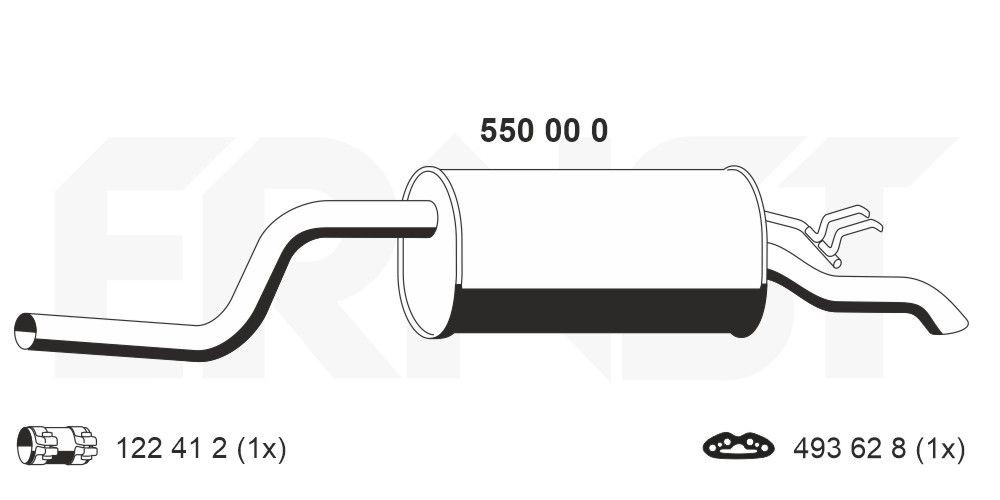 ERNST Marmitta 550000 550000 Marmitta posteriore ERNST FIAT 500 costo