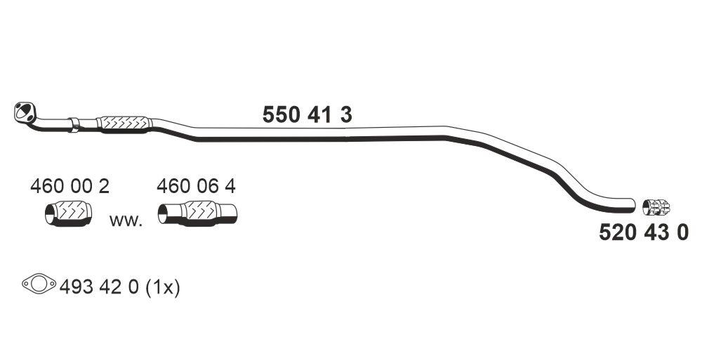 ERNST Tubo de escape 550413 Tubo de escape ERNST CINQUECENTO 550413 baratos