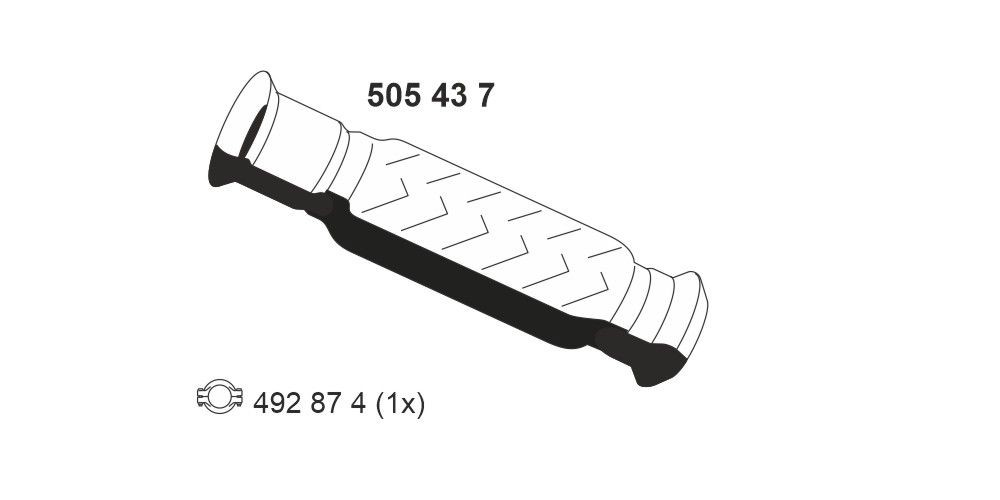 ERNST Výfukové potrubie 505437 ERNST 505437 Vyfukove potrubie Citroën C5 1 originálne cena
