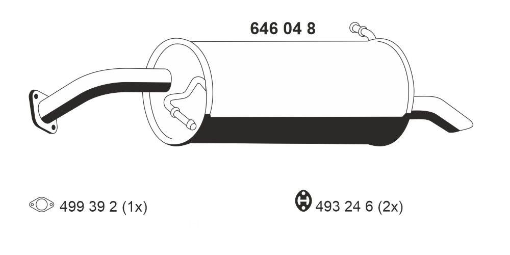 ERNST Lõppsummuti 646048 ERNST 646048 Summuti pütt Hyundai i30 Fastback hind