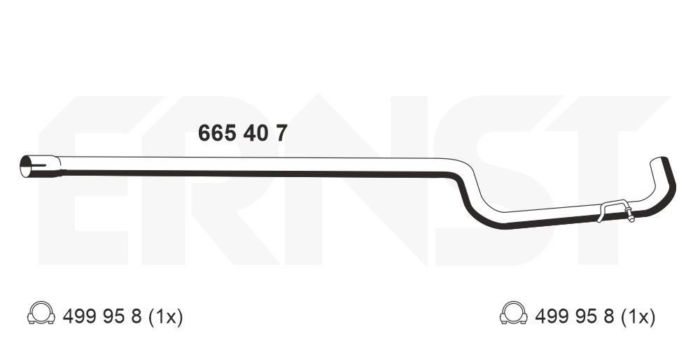 ERNST Tubo gas scarico 665407 665407 costo Tubo gas scarico ERNST CHRYSLER VOYAGER