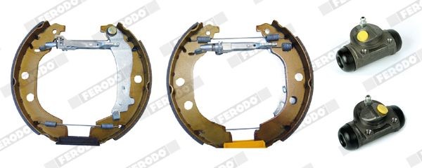 FERODO Bremžu komplekts, Trumuļu bremzes FMK264 FERODO FMK264 Bremžu komplekts, Trumuļu bremzes PEUGEOT 406 Universālis 1.8 101 ZS 1996