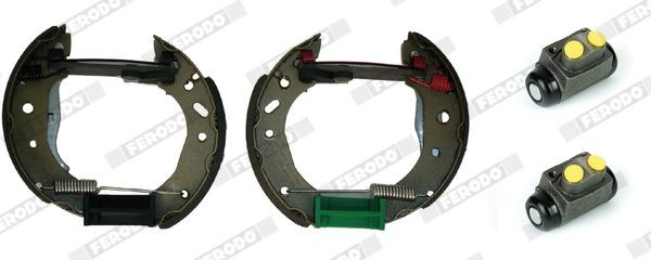 FERODO Sada bŕzd, Bubnová brzda FMK331 FMK331 MAXI KIT Sada bŕzd, bubnová brzda MAZDA 2 FERODO