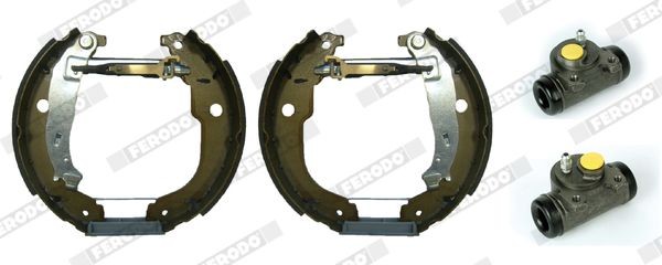 FERODO Brake Set, drum brakes FMK447 FERODO FMK447 Brake Set, drum brakes PEUGEOT 207 Hatchback 1.6 16V 106 hp 2009