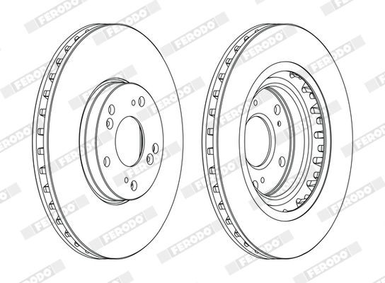 FERODO Bromsskiva DDF570-1 FERODO DDF570-1 Bromsskivor sport 512 BB original
