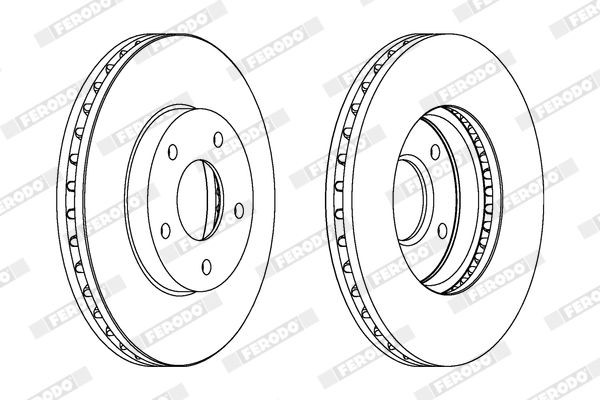 FERODO Bromsskiva DDF402-1 FERODO DDF402-1 Bromsskivor sport Camry V10 original
