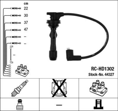NGK Sytytysjohtosarja 44327 44327 NGK Sytytysjohto Hyundai TRAJET hinta